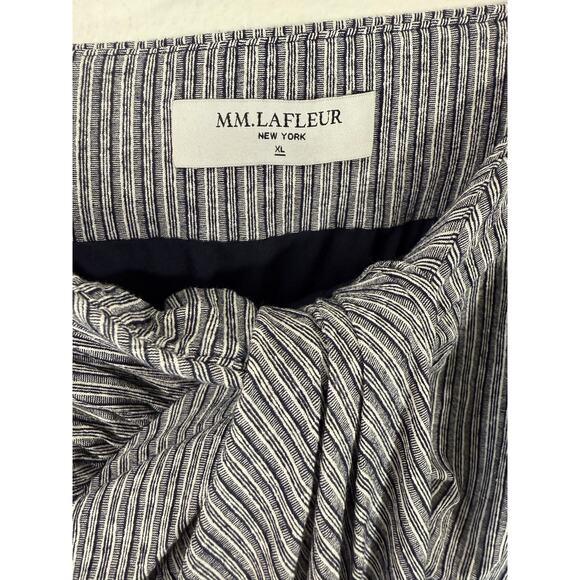 MM.LaFleur Minetta Skirt Womens XL Gray Stripe Coastal Jersey Pencil - Picture 8 of 12